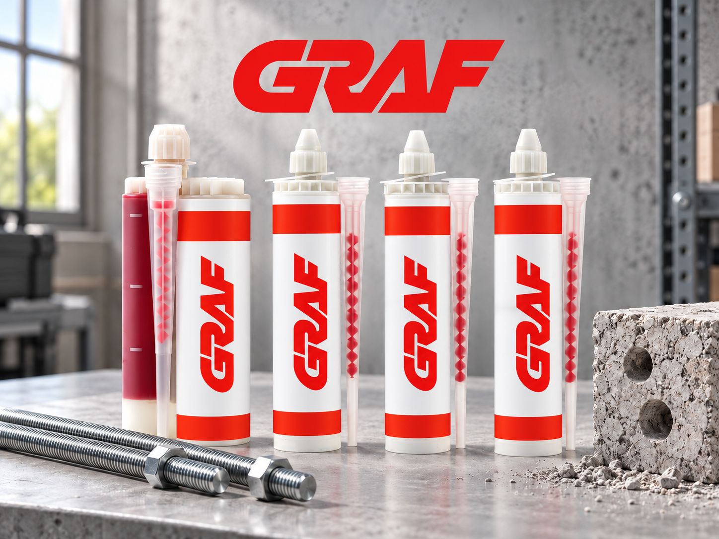 Химические анкеры GRAF — картриджи EPOXY, PESF, EASF и VESF